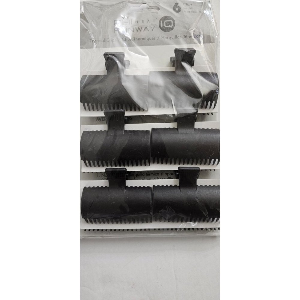 FHI HEAT Runway IQ Session Styling Set of 6 Thermal Clips, One Size, Brand New